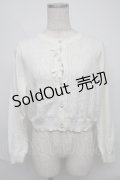 m petit by misako / AM*ハート透かしニットカーディガン  オフ S-25-06-09-1021-LO-TO-HR-ZS