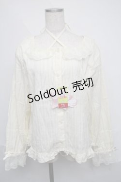 画像1: FLC / メンレースシャツブラウス 4L キナリ S-25-06-09-1022-LO-BL-HR-ZS