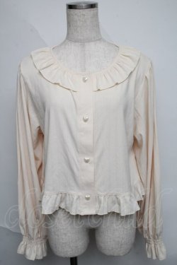 画像1: FLC / フリルテレコカーディガン 3L キナリ S-25-06-09-1023-LO-TO-HR-ZS