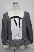 Cherirulu Chocola / マルエリシャツブラウス 3L グレー S-25-06-09-1026-LO-BL-HR-ZS