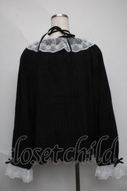 画像2: FLC / メンレースシャツブラウス 4L 黒 S-25-06-09-1027-LO-BL-HR-ZS