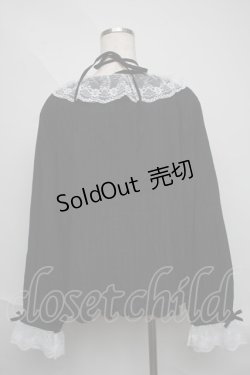 画像2: FLC / メンレースシャツブラウス 4L 黒 S-25-06-09-1027-LO-BL-HR-ZS