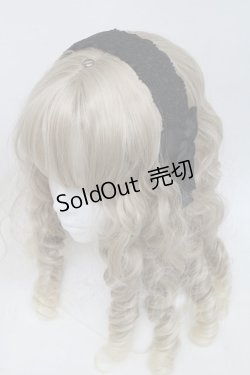 画像1: m petit by misako / レースリボンカチューシャ  黒 S-25-06-09-015-LO-AC-HR-ZS