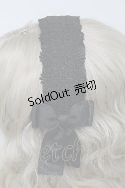 画像3: m petit by misako / レースリボンカチューシャ  黒 S-25-06-09-015-LO-AC-HR-ZS