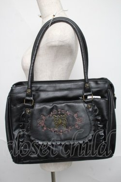 画像1: axes femme / フラップ付A4BAG  黒 S-25-06-09-025-AX-BG-HR-ZS