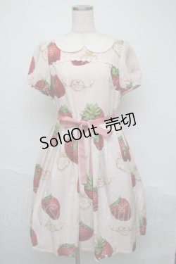 画像1: Emily Temple cute / Creamy Strawberryワンピース  ピンク S-25-06-09-044-ET-OP-AS-ZS
