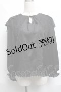 axes femme POETIQUE / レースセーラー襟ブラウス  黒 S-25-06-11-039-AX-BL-AS-ZS