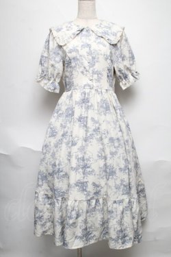画像1: m petit by misako / トワルドジュイワンピース  サックス S-25-06-11-046-LO-OP-HR-ZS