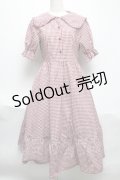 m petit by misako / ギンガムチェックワンピース  赤ｘ白 S-25-06-11-051-LO-OP-HR-ZS