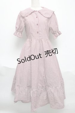 画像1: m petit by misako / ギンガムチェックワンピース  赤ｘ白 S-25-06-11-051-LO-OP-HR-ZS