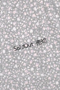 画像3: axes femme POETIQUE / 小花柄フリルロングワンピース  黒 S-25-06-11-053-AX-OP-AS-ZS