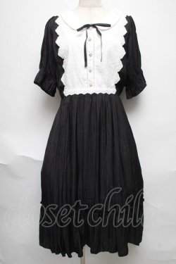 画像1: axes femme / シアーストライプワンピース  黒 S-25-06-11-054-AX-OP-AS-ZS