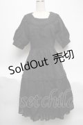 axes femme POETIQUE / コットンドーリーワンピース  黒 S-25-06-11-055-AX-OP-AS-ZS
