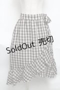 axes femme POETIQUE / ギンガムスカート  黒ｘベージュ S-25-06-11-057-AX-SK-AS-ZS