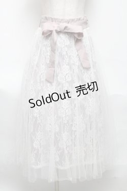 画像1: axes femme POETIQUE / バックフリルチュールスカート  ピンク S-25-06-11-059-AX-SK-AS-ZS