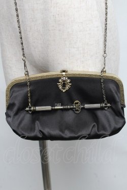 画像1: axes femme / 鍵ハンドルサテンバッグ  黒 S-25-06-11-009-AX-BG-AS-ZS