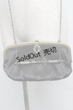 画像1: axes femme / 鍵ハンドルサテンバッグ  黒 S-25-06-11-009-AX-BG-AS-ZS