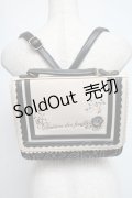 axes femme POETIQUE / 刺繍サッチェルバッグ  オフｘ黒 S-25-06-11-010-AX-BG-HR-ZS