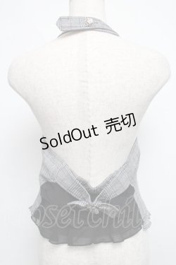 画像2: axes femme POETIQUE / ホルターフリルベスト  グレー S-25-06-11-013-AX-TO-AS-ZS