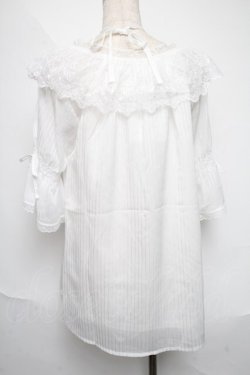 画像2: axes femme / クロスデザインシアートップス  白 S-25-06-11-015-AX-TO-AS-ZS
