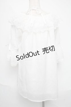 画像2: axes femme / クロスデザインシアートップス  白 S-25-06-11-015-AX-TO-AS-ZS