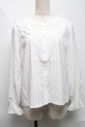 axes femme / レースカラーブラウス  白 S-25-06-11-016-AX-BL-AS-ZS