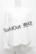 axes femme / レースカラーブラウス  白 S-25-06-11-016-AX-BL-AS-ZS