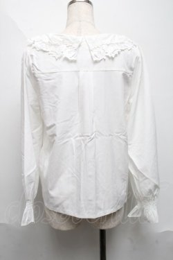 画像2: axes femme / レースカラーブラウス  白 S-25-06-11-016-AX-BL-AS-ZS