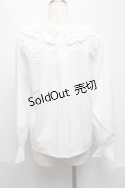 画像2: axes femme / レースカラーブラウス  白 S-25-06-11-016-AX-BL-AS-ZS