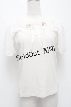 画像1: axes femme / フラワーカラーカットプルオーバー  オフ S-25-06-11-018-AX-TO-AS-ZS