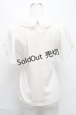 画像2: axes femme / フラワーカラーカットプルオーバー  オフ S-25-06-11-018-AX-TO-AS-ZS