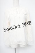axes femme / ローズレースフリルトップス  オフ S-25-06-11-021-AX-TO-AS-ZS