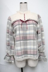 axes femme POETIQUE / チュール重ねブラウス  ワインｘオフ S-25-06-11-022-AX-BL-AS-ZI