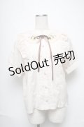 axes femme POETIQUE / ヒマワリブーケ刺繍ブラウス  イエロー S-25-06-11-023-AX-BL-AS-ZS