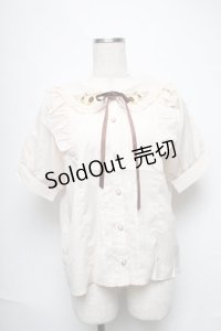 axes femme POETIQUE / ヒマワリブーケ刺繍ブラウス  イエロー S-25-06-11-023-AX-BL-AS-ZS