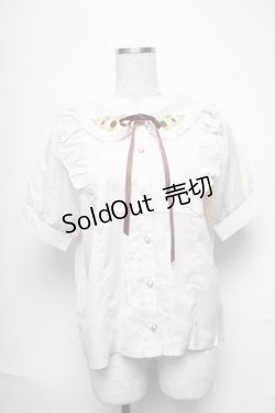 画像1: axes femme POETIQUE / ヒマワリブーケ刺繍ブラウス  イエロー S-25-06-11-023-AX-BL-AS-ZS
