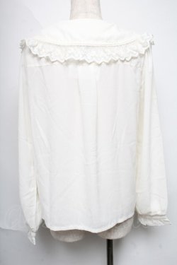 画像2: axes femme POETIQUE / フラワークロス刺繍ブラウス  オフ S-25-06-11-024-AX-BL-AS-ZS
