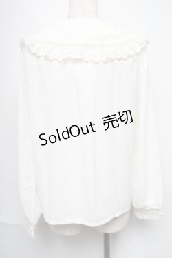 画像2: axes femme POETIQUE / フラワークロス刺繍ブラウス  オフ S-25-06-11-024-AX-BL-AS-ZS