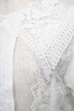 画像3: axes femme POETIQUE / レースビッグ襟Tシャツ  オフ S-25-06-11-029-AX-TO-AS-ZS