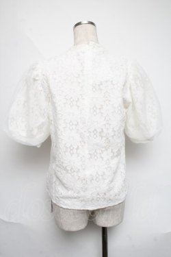画像2: axes femme / お花レースプルオーバー  白 S-25-06-11-030-AX-TO-AS-ZS