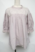 axes femme POETIQUE / ギャザーボリューム袖ブラウス  ピンク S-25-06-11-031-AX-BL-AS-ZS