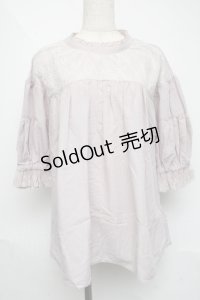 axes femme POETIQUE / ギャザーボリューム袖ブラウス  ピンク S-25-06-11-031-AX-BL-AS-ZS