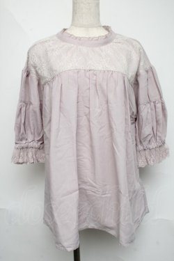 画像1: axes femme POETIQUE / ギャザーボリューム袖ブラウス  ピンク S-25-06-11-031-AX-BL-AS-ZS