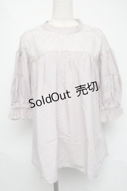 画像1: axes femme POETIQUE / ギャザーボリューム袖ブラウス  ピンク S-25-06-11-031-AX-BL-AS-ZS