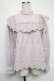 画像1: axes femme POETIQUE / 刺繍レースフリルブラウス  ピンク S-25-06-11-032-AX-TO-AS-ZS (1)