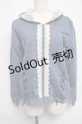 axes femme / レースアップパーカー  ブルー S-25-06-11-034-AX-TO-AS-ZS