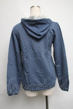 画像2: axes femme / レースアップパーカー  ブルー S-25-06-11-034-AX-TO-AS-ZS