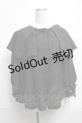 axes femme POETIQUE / ビッグフリルカラーブラウス  黒 S-25-06-11-037-AX-BL-AS-ZS