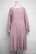 m petit by misako / AM*レースエリプリーツワンピース  ピンク S-25-06-12-045-LO-OP-HR-ZS