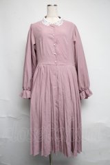 m petit by misako / AM*レースエリプリーツワンピース  ピンク S-25-06-12-045-LO-OP-HR-ZS